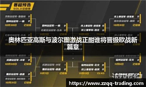 奥林匹亚高斯与波尔图激战正酣谁将晋级欧战新篇章